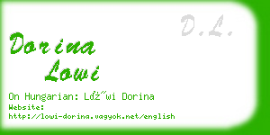 dorina lowi business card